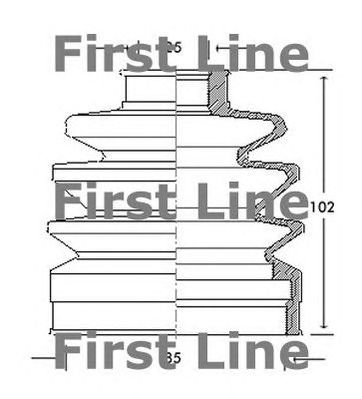 FIRST LINE fcb2055 -  Пыльник, приводной вал